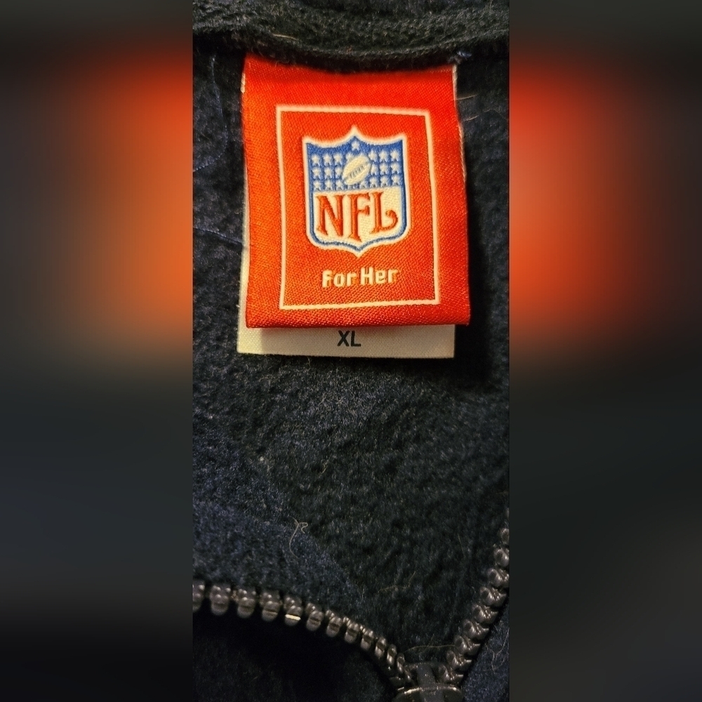 Vintage NFL for Her St. Louis Rams Navy Blue Long Sleeve Fleece Quarter 1/4 Zip - Picture 8 of 11